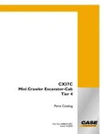 Case CX37C Mini Excavator, Cab - Tier 4 Parts Catalog. Fixed Price $85.00.