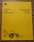 John Deere Jd 410 Tractor Loader Backhoe Operators Manual OM-T33543 K0 Original. Fixed Price $28.49.