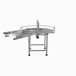 Globaltek Stainless Steel 48" Dia. Unscrambler Rotary Table With Feed. Fixed Price $5875.00.