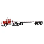 Dcp 1/64 White Western Star Day Cab Utility Flatbed Trailer Viper Red 60-2093. Fixed Price $99.00.