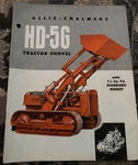 Allis Chalmers HD-5G Crawler Tractor Loader For 1954 Brochure AMIL26. Fixed Price $21.99.