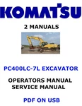 Komatsu PC400LC-7L Hydraulic Excavator Owners Service Shop Operators Manual Pdf. Fixed Price $35.00.