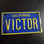 Victor Mini License Plate Personalized Name California Novelty Gift Kids Bike. Fixed Price $7.15.