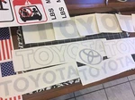 Toyota Forklift Kit Detailed With Safety Decals ( Light Gray). Fixed Price $30.00.