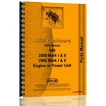 Allis Chalmers Diesel Engine Parts Manual (AC-P-2800 2900). Fixed Price $37.99.