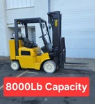 Yale GLC080 8,000LB Capacity Propane Forklift 196"/93" Lowered Tilt Side Shift. Fixed Price $13000.00.