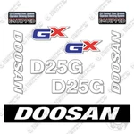 Fits Doosan D25G Gx Decal Kit Forklift - 7 Year Outdoor 3M Vinyl!. Fixed Price $79.95.