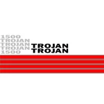 Trojan Wheel Loader 1500 Decal Set With 30' Of Stripe. Fixed Price $205.35.