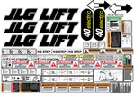 Jlg N40 Boom Lift Decal Kit 7 Year Vinyl!. Fixed Price $239.99.