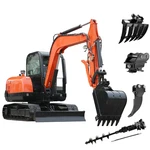 6 Ton Mini Excavator Yanmar 51HP Cab Hydraulic Digger W/ Attachments Usa Stock. Fixed Price $44899.00.