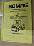 Bomag BW161 & BW202 Adh Tandem Roller, Operation Instructions Maintenance.... Fixed Price $32.90.