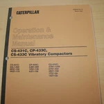 Caterpillar CS-431C CP-433C Vibratory Compactor Roller Owner Operator Manual Oem. Fixed Price $44.97.