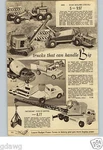 1960 Paper Ad Toy Truck Buddy Tonka Hydraulic Dump Ride Tank Bulldozer Lowboy. Fixed Price $7.99.