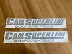 Cam Superline Trailer Replacement 22 Stickers (set Of 2) Older Design Black. Fixed Price $36.45.
