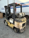 5,000 Lb. Tcm Forklift Lpgas 4' Forks Triple Mast Sideshift Hard Tires Runs Good. Fixed Price $6950.00.