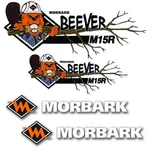 Morbark And Beever M15R Logo Stickers Decals Set Uv Laminated. Fixed Price $162.27.