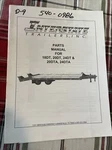 Interstate Trailers 18DT 20DTA 24DTA Parts Manual Book Shop Guide List. Fixed Price $26.99.