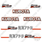 Fits Kubota Kit Mini Excavator Replacement Decals (kx 71-3). Fixed Price $79.95.