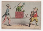 1890S Trade Card For Reckitt's Paris Blue With Uncle Sam & John Bull. Fixed Price $22.49.
