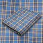 Blue And Tartan Plaid Flannel Fabric - 60" Wide By The Yard. Fixed Price $144.95.