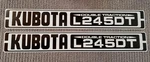 Kubota L245DT Quality Reproduction Hood Decal Set 20.75" For. Fixed Price $37.50.