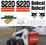 Bobcat Skid Steer Set Vinyl Decal Sticker 7 Pc + Applicator. Fixed Price $45.00.