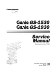 New Terex Genie GS-1530 And GS1930 Scissor Lifts Service Manual. Fixed Price $55.00.