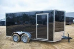 New 7 X 14 Enclosed Cargo Motorcycle Trailer With Ramp Door. Fixed Price $4895.00.