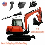 New 6 Ton Mini Excavator Yanmar 51HP Cab Hydraulic Thumb Track Digger Usa Stock. Fixed Price $44899.00.