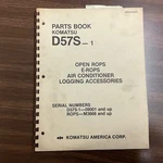 Komatsu D57S-1 Parts Manual Book Catalog Track Loader Shovel Rops Logging Acc. Fixed Price $17.49.