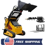 Mini Skid Steer Loader 24HP 4-IN-1 Bucket 3-STAGE Pump Hydraulic System New 2026. Fixed Price $6498.80.