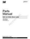 Caterpillar 924HZ Wheel Loader Parts Catalog Manual SEBP4564. Fixed Price $145.00.