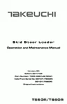 Takeuchi TS50R / TS60R Skid Steer Operators And Service Manual In Pdf Form. Fixed Price $35.00.