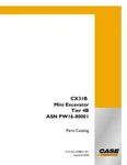 Case CX31B Mini Excavator Tier 4B Asn PW16-80001 Parts Catalog. Fixed Price $70.00.