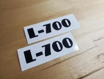 Rounder Skid Steer Decals Stickers (2) Gloss Black 5"X1.2" 700 Fast Usa. Fixed Price $16.00.