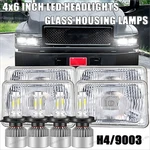 4PCS For Gmc C4500 C5500 Topkick 2003-2009 Dot H4 4X6" Led Headlights Hi/lo Beam. Fixed Price $86.65.