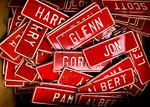 Vintage Novelty Bicycle Plates - Over 100 Names Available! 1960S Steel Red. Fixed Price $8.99.