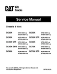 Caterpillar Lift Truck GC35K GC40K Str GC45K Swb Service Manual. Fixed Price $135.00.