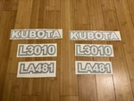 Kubota - L3010 Tractor & LA481 Loader Decal Sticker Kit ( Set Of 6). Fixed Price $49.99.