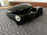 Versace 4044-B Sunglasses Black Silver Coin Medusa Swarovski Crystals W/ Case. Fixed Price $210.00.