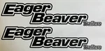 Eager Beaver Trailers Replacement Stickers 36 (set Of 2) Black Decals Logo Equip. Fixed Price $64.95.