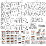 Fits Genie Gth 1056 Decal Kit Telescopic Forklift - 7 Year 3M Vinyl!. Fixed Price $254.95.