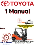 Toyota 8FBEH18U Forklift Parts Manual Pdf Usb. Fixed Price $30.00.