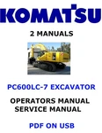 Komatsu PC600LC-7 Hydraulic Excavator Owners Service Shop Operators Manual Pdf. Fixed Price $35.00.