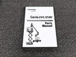 Genie Z45-25JIC Articulated Boom Lift Parts Catalog Manual. Fixed Price $120.50.