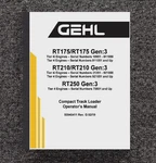 RT175 RT210 RT250 Compact Track Loader Operator's Maint Manual Fits Gehl 5094041. Fixed Price $25.00.