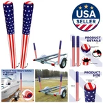 48" Heavy-duty Neoprene Boat Trailer Guide Pole Cover Set American Flag Design. Fixed Price $98.99.