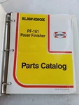 Blaw Knox PF-161 Asphalt Paver Finisher Factory Parts Catalog Manual. Fixed Price $33.25.