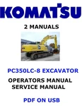 Komatsu PC350LC-8 Hydraulic Excavator Owners Service Shop Operators Manual Pdf. Fixed Price $35.00.