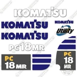 Fits Komatsu Kit Mini Excavator Sticker Decals PC18MR-2. Fixed Price $69.95.